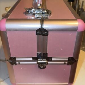 Pink and Silver Storage Case